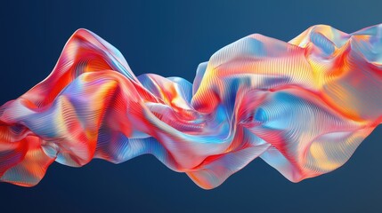 Obraz premium Beautiful colorful wave of light flowing elegantly creating a stunning abstract visual experience