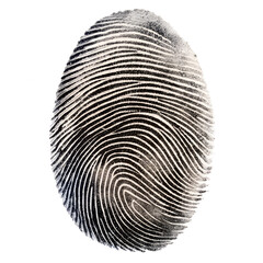 finger print on white background