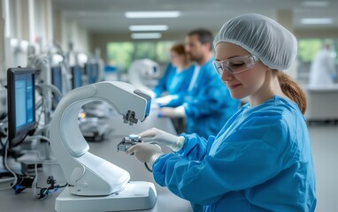 Obraz premium Precision Engineering in a Modern Laboratory Setting