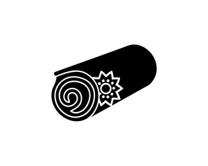 creative details yoga mat icon vector illustration 