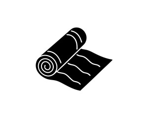 creative details yoga mat icon vector illustration 