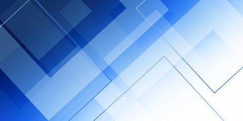 Abstract 3D Business Background with Dynamic Geometric Shapes in Blue and White