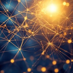 Bright yellow light radiating through sparkles creating a magical and enchanting atmosphere of joy