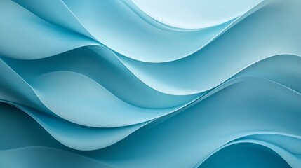 Obraz premium Gradient blue abstract background with a soft curve and smooth lighting. Abstract blue and turquoise gradient background with a smooth curved line. blue metallic fins with a gradient of light to dark 