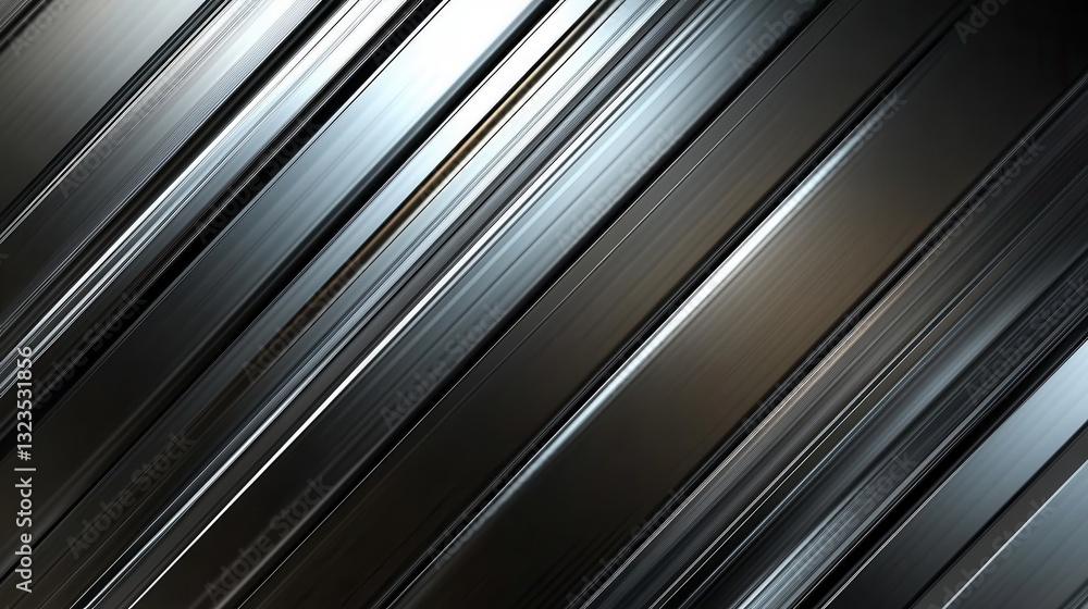 Poster dynamic metallic background with sleek lines and glowing intersection for modern design projects