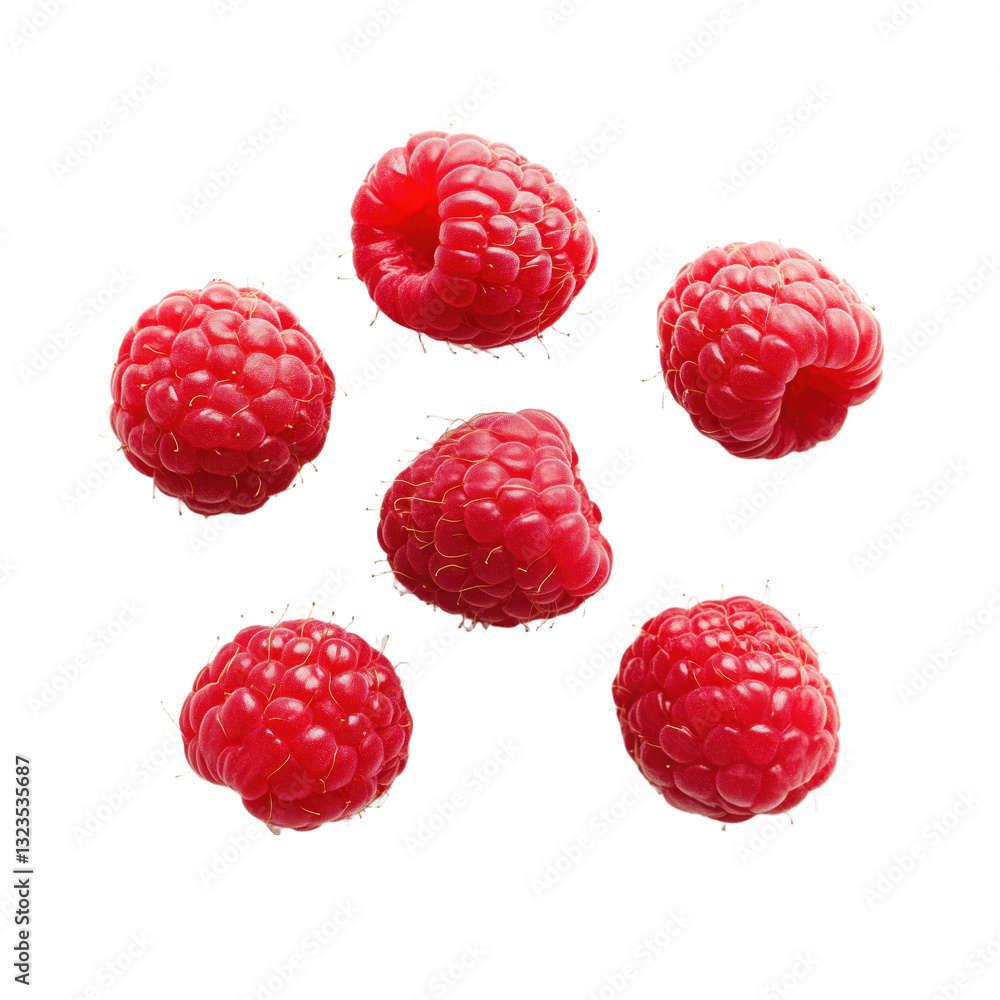 Aufkleber a vibrant cluster of raspberries their vivid color and texture creating a tempting invitation fresh 