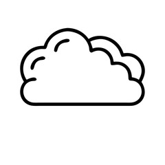 Fototapeta premium Cloud icon illustration in minimalistic design representing natural phenomenon