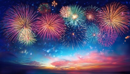 Naklejka premium holiday fireworks for your card design