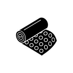 creative details yoga acupressure mat icon vector illustration 
