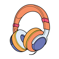 headphone line color icon 