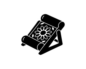 creative details yoga chair icon vector illustration 