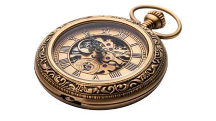 Elegant antique pocket watch showcasing intricate mechanics and vintage charm