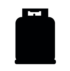 Art & Illustration silhouette of gas bottle in the black with white. EPS 10