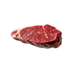 Obraz premium Fresh raw ribeye steak isolated on white background