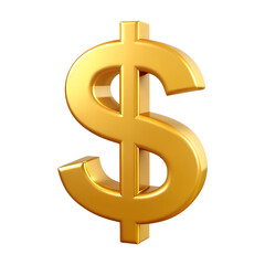 Obraz premium A golden dollar symbol signifies wealth and financial success in the global market.AI Generated