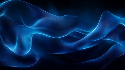 Obraz premium Abstract Blue Light Waves Background for Technology, Science, Futuristic Concepts and Modern Design Projects.