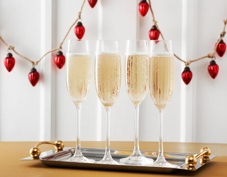 Four Flutes of Champagne 
