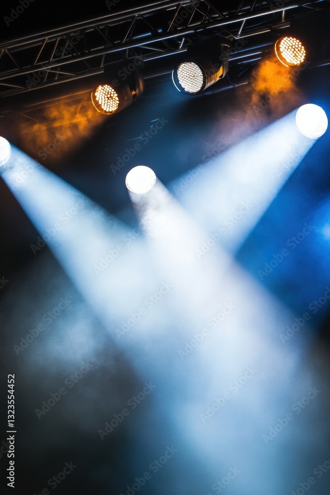 Poster Immersive Stage Lighting Design Atmospheric Bokeh Illumination for Dynamic Event Production and Creative Performance Visualization in High-Fidelity Digital Media