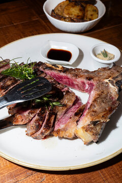 T-Bone Wagyu Steak with Roasted Potatoes