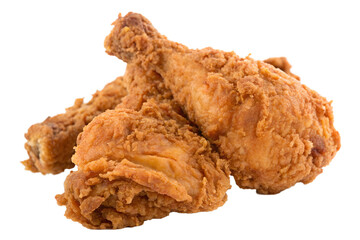 Fried chicken isolated on transparent background