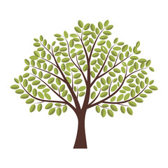 Fototapeta premium Vibrant Green Tree Vector Illustration for Nature and Design Projects