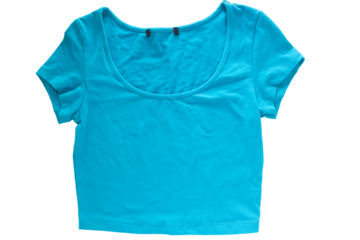 Bright Turquoise Scoop Neck Crop Top | Summer Casual Fashion