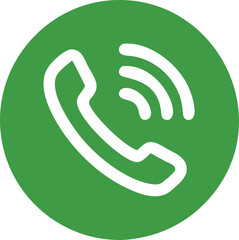 minimalistic phone call icon in a circular shape