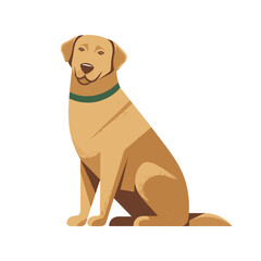 Vector Illustration of Labrador Retriever Dog Ideal for Pet Lover Designs