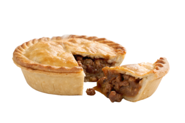 Meat pie isolated on transparent background