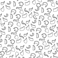 The texture consists of flat, curvy pieces or cartoonish plates.