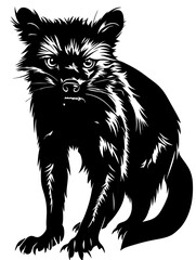 Obraz premium Bold Vector Illustration of Fierce Animal Perfect for Tattoos and Coloring Books