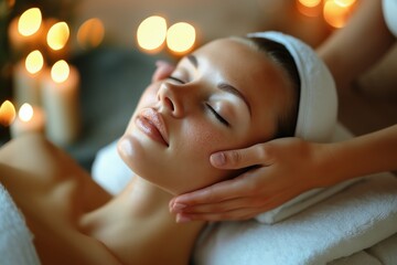 Woman enjoying a luxurious wellness treatment