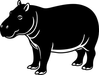 vector illustration of a rhino