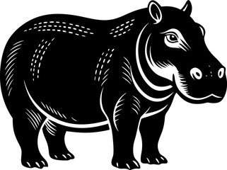 black and white rhinoceros