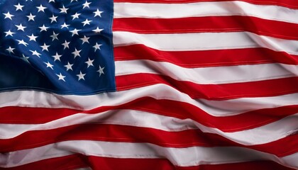 Obraz premium american flag wave close up
