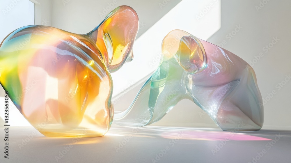Fototapete translucent future interactive ai-driven pet tech robotics - ethereal glass interfaces revolutionizi