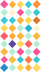 Stunning geometric pattern combines bold shapes and vibrant colors to create visually striking designs. 