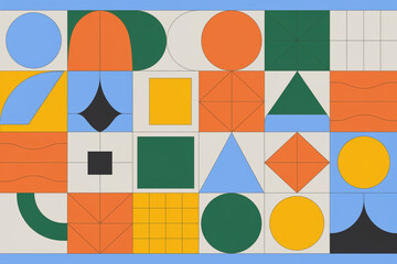 seamless pattern with geometric shapes