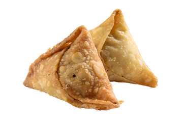 Samosas isolated on transparent background
