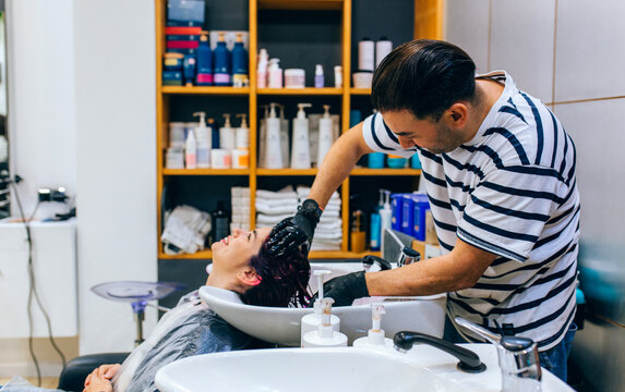 Hair washing session