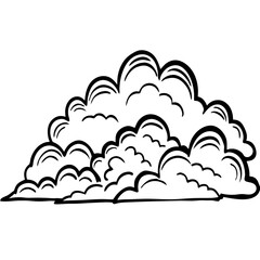 Cartoon Cloud Vector Illustration for Weather Design and Print Projects