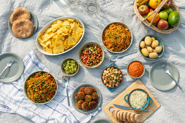 Veganes Picnic im Sommer / Veganes Essen