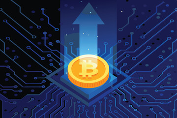 Create a vibrant illustration of a glowing RISI cryptocurrency coin, showcasing its futuristic design and technological essence.  Emphasis on radiant light and detailed texture.