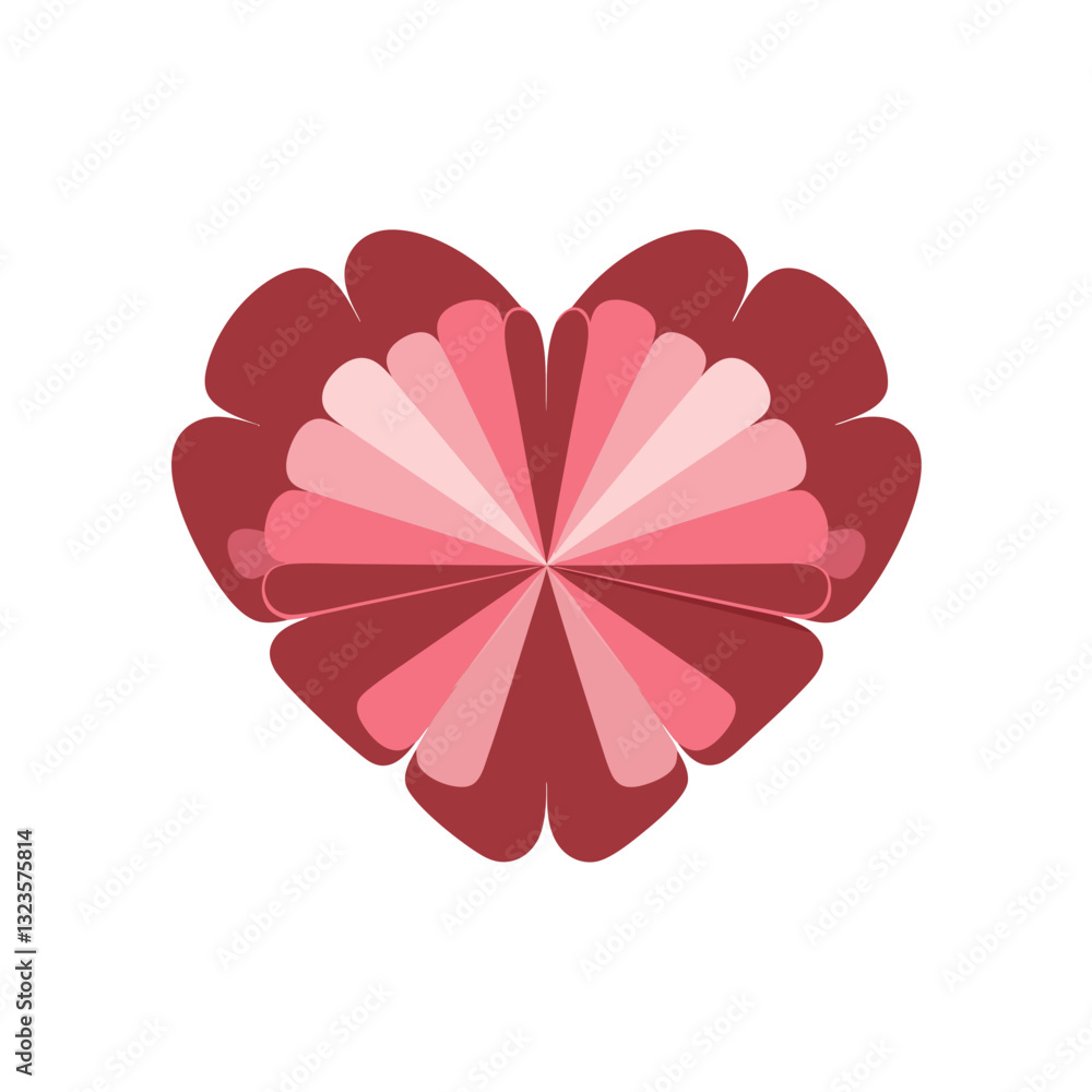 Poster vibrant abstract heart shape vector design for decorative use