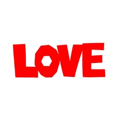 愛（LOVE）の文字のかわいいスタンプはんこ