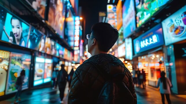 A business running a cross-channel advertising campaign, integrating TV, digital, social media, and out-of-home (OOH) ads.