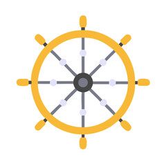 Nautical Ship Wheel Vector Illustration Ideal for Maritime Themes