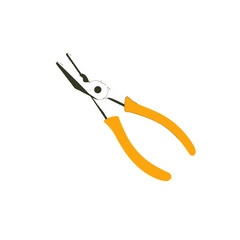 Obraz premium Yellow Handle Pliers Tool Vector Illustration for DIY and Craft Projects