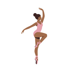Obraz premium Elegant Ballerina Dancing Pose Vector Art for Dance Illustrations
