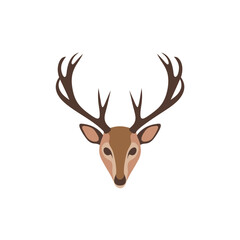 Majestic Deer Head Vector Illustration for Wildlife and Outdoor Designs